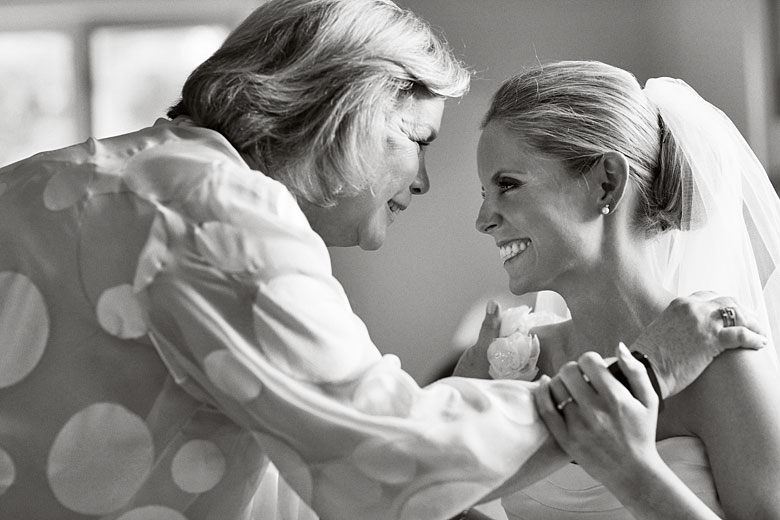 mother of the bride and the bride portrait
