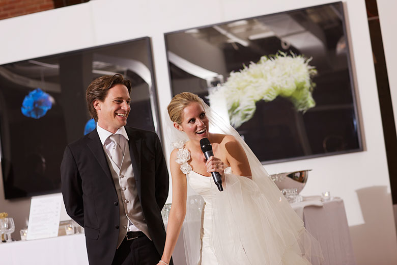 reception photography with a studio lights