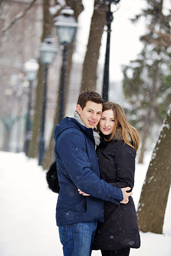 romantic winter portrait