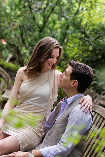classic and simple portrait of engagement couple, at RAT'S RESTAURANT - New Jersey