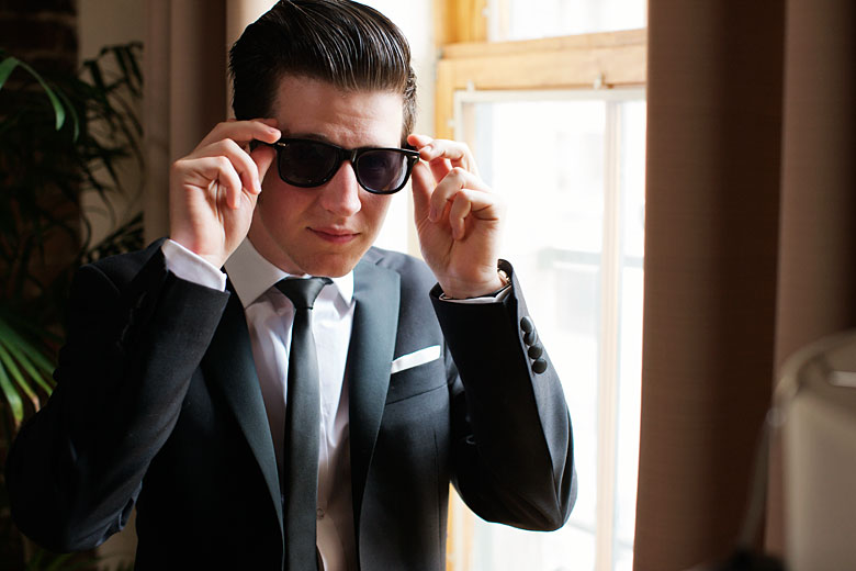 groom like a blues brothers, 60th style look