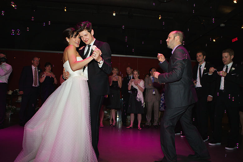 slow dance during reception in old port of Montreal
