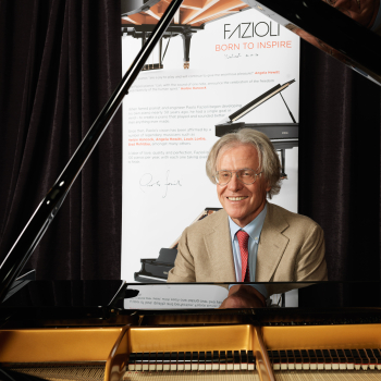 Mr.Paolo Fazioli in PianoVeru store Montreal store, portrait photography by Montreal commercial portrait photographer Vadim Daniel