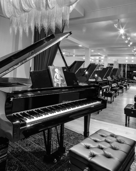 showroom photography by Vadim Daniel, Montreal store of pianos, by Montreal commercial photographer Vadim Daniel