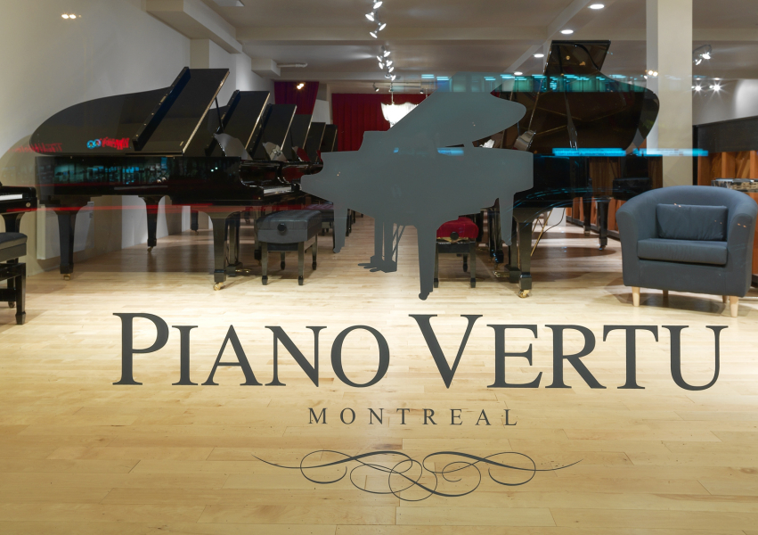 PianoVertu window at Montreal store