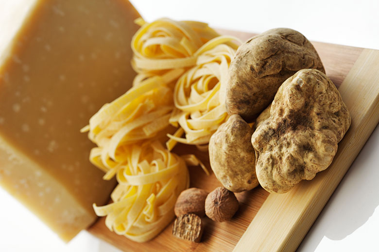 white truffle, cheese, pasta. food photography for bloggers in Montreal
