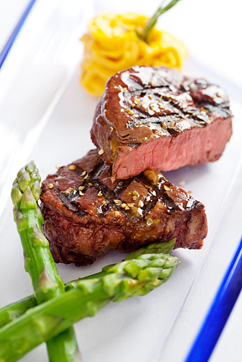 grilled steak presentation, steak photography
