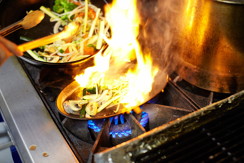 cooking proses at kaiji restaurant