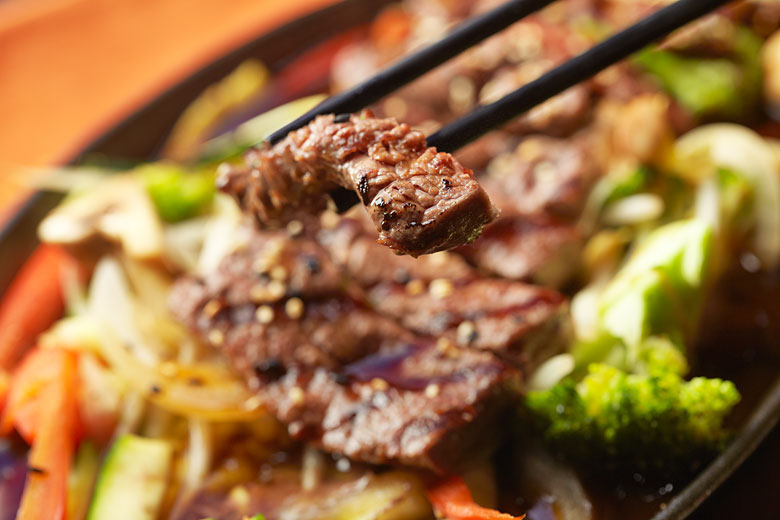colourful picture of Asian food in Montreal