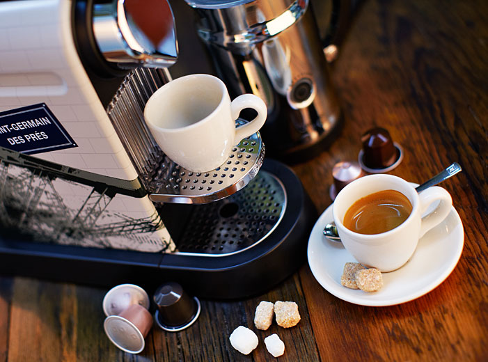 new coffee machine presentation, food photography in Montreal